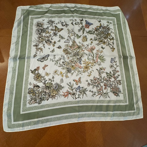 Accessories - Floral and Butterfly Print Scarf
